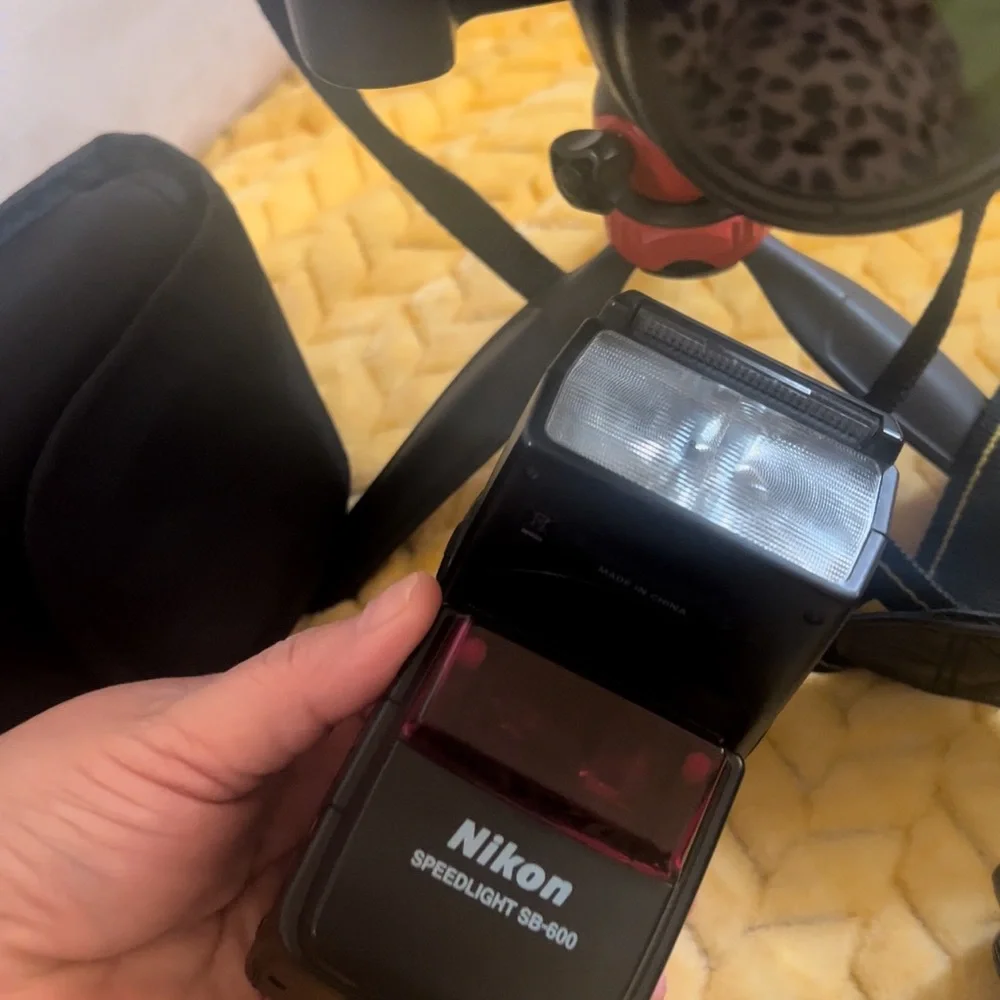 Nikon D90 with two lens and the flash